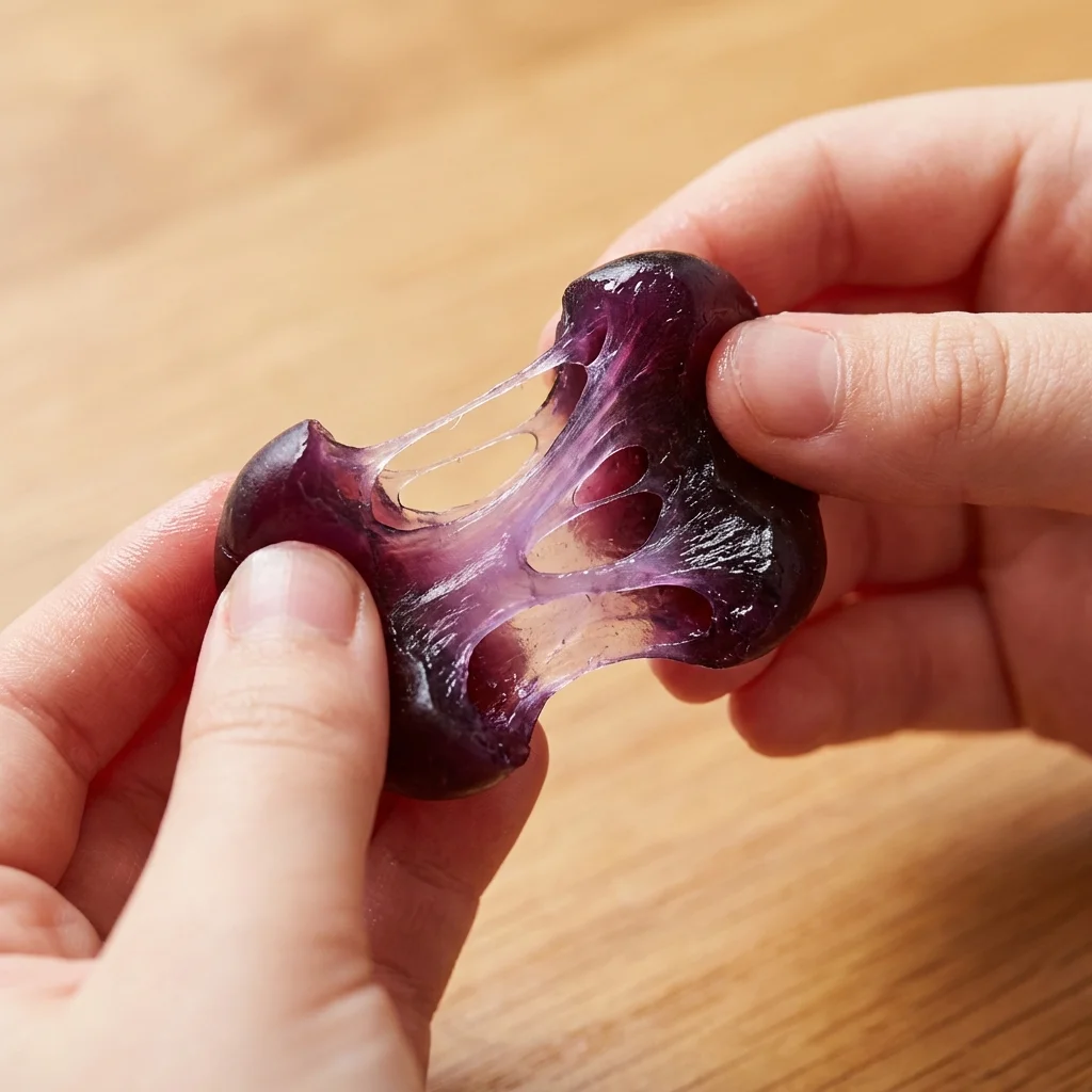 Stretching grape gummy